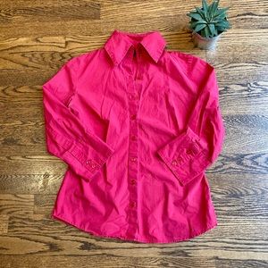 Vintage MEXX Red Button Up Blouse.  Size: 36 (Small).